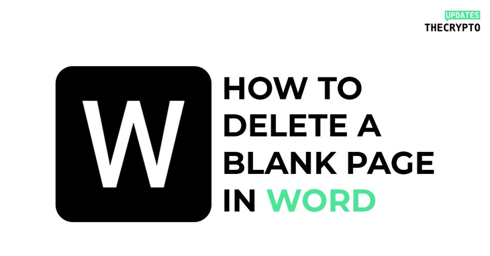how to delete a blank page in Word