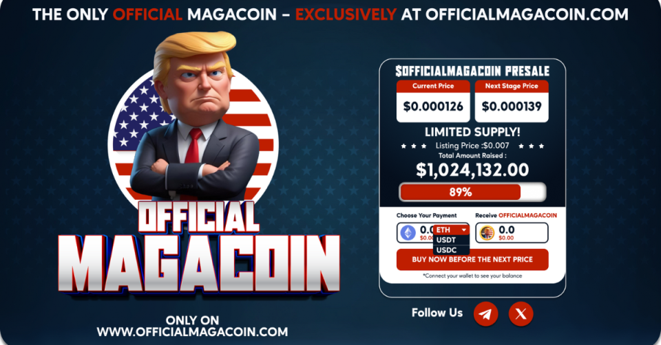 Investors Rush to THE NEW OFFICIAL MAGACOIN – $1,000,000 RAISED WITHIN MOMENTS!