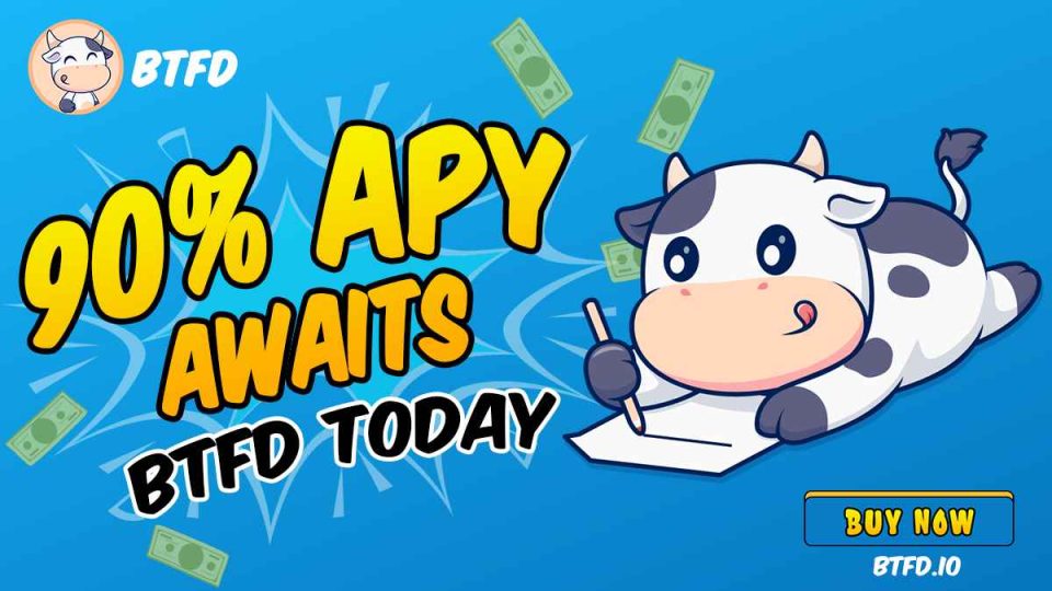 Top ICO Presale, BTFD Coin Presale, 90% APY Staking, MEW Charity Initiative, GOAT Whale Surge
