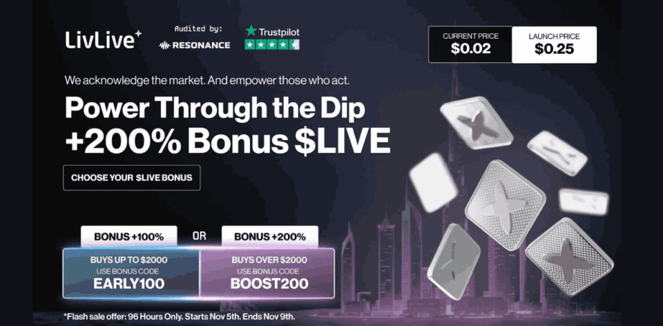 Only 48 Hours Left: LivLive’s 200% Bonus Turns Heads Across High Potential Crypto Presales 2025 Over BlockDAG and SpacePay
