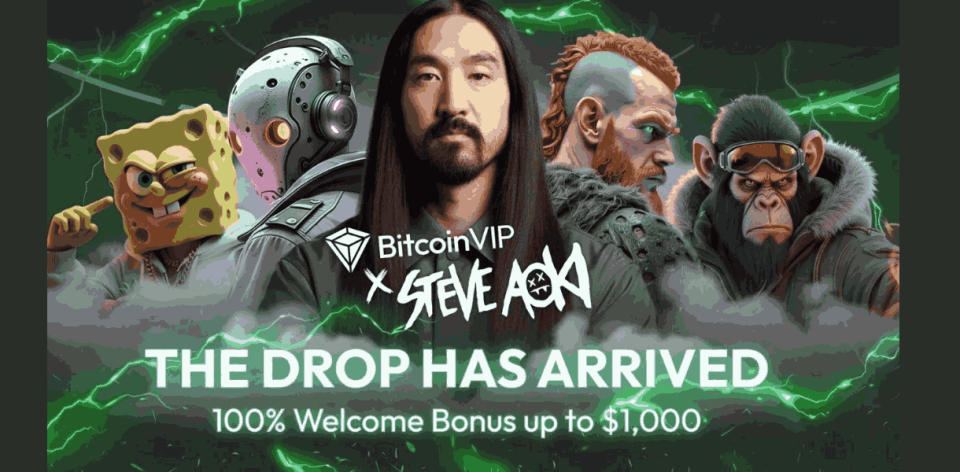 Million-dollar BTC awarding online crypto casino BitcoinVIP Casino touts Steve Aoki backing in rebrand