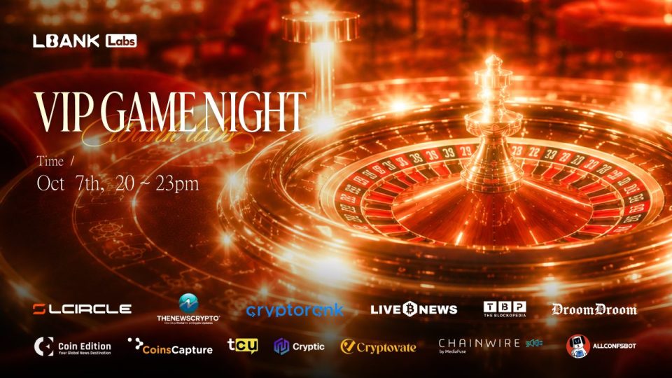 LBank Labs VIP Game Night banner for TOKEN2049 Singapore